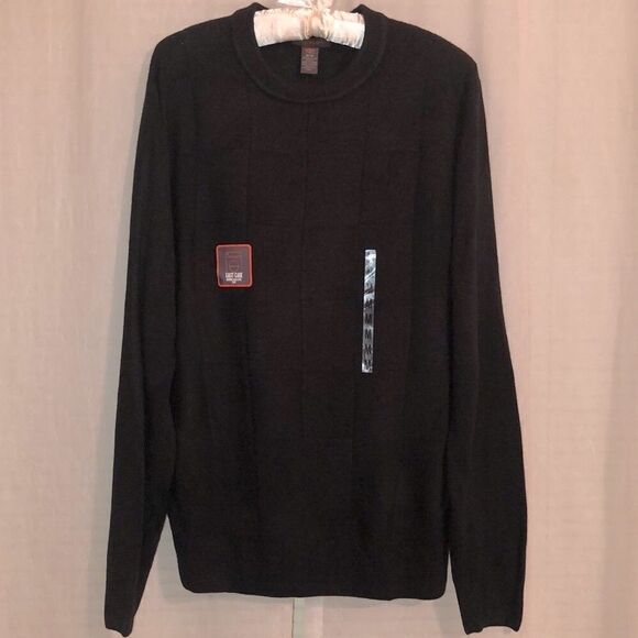 Dockers M Extra Soft Fine Gauge Knit Black Crewneck Sweater - Picture 1 of 11